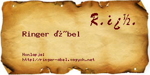 Ringer Ábel névjegykártya