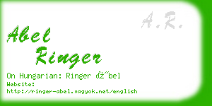 abel ringer business card